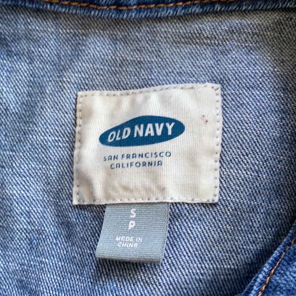 Old Navy Denim Jean Jacket Small S EUC - Picture 4 of 6